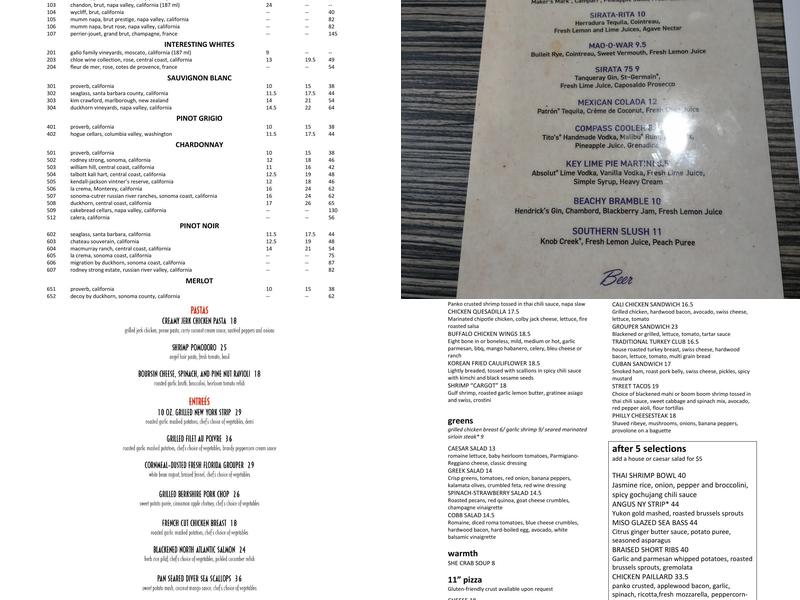 Compass Grille Menu