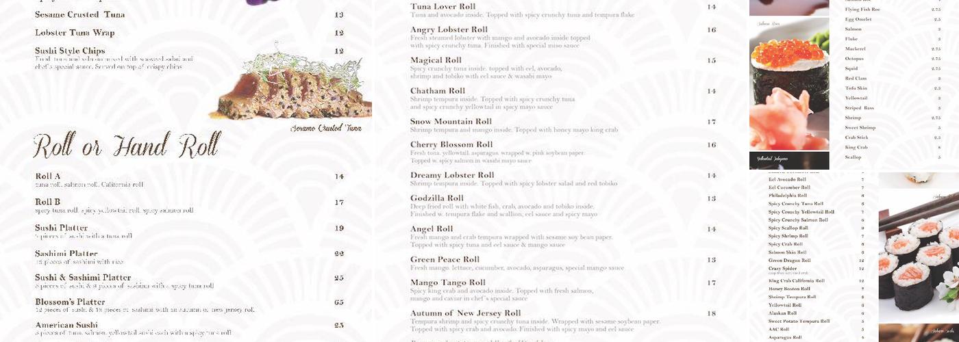 Blossom Asian Bistro Menu