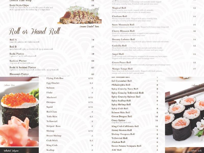 Blossom Asian Bistro Menu