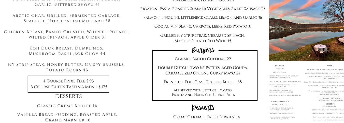 Andre's Lakeside Dining Menu