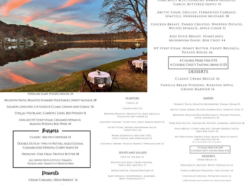 Andre's Lakeside Dining Menu
