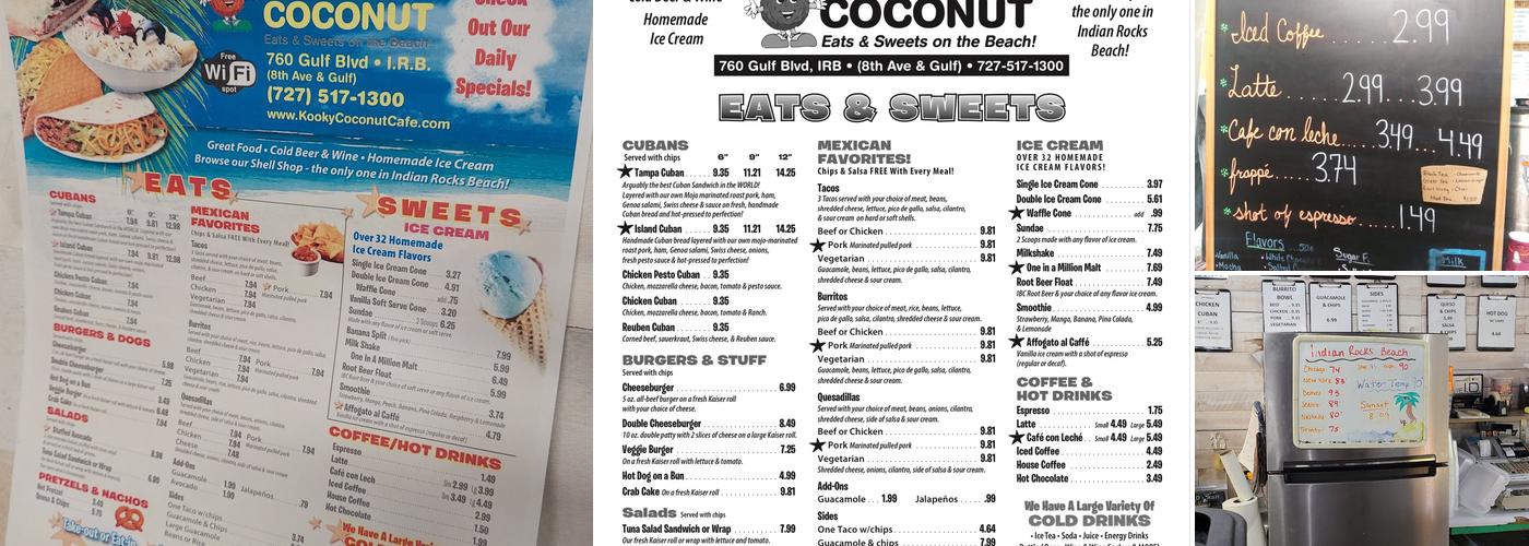 Kooky Coconut Menu