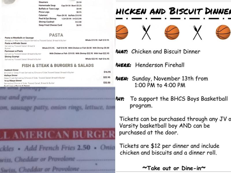 Cherry Tree Inn Menu