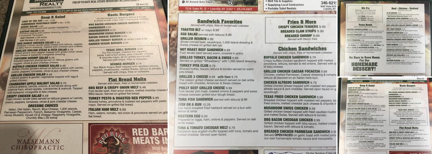 Gary's Menu