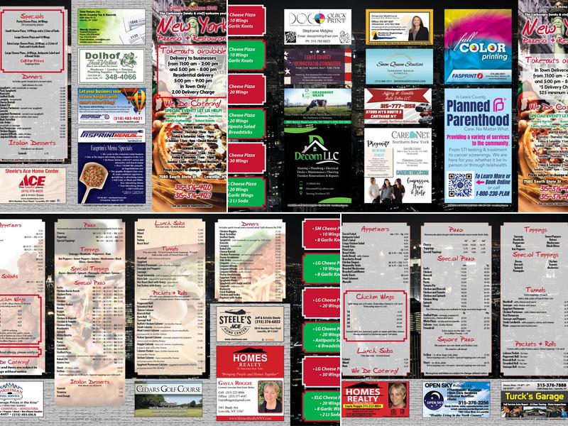 New York Pizzeria Menu