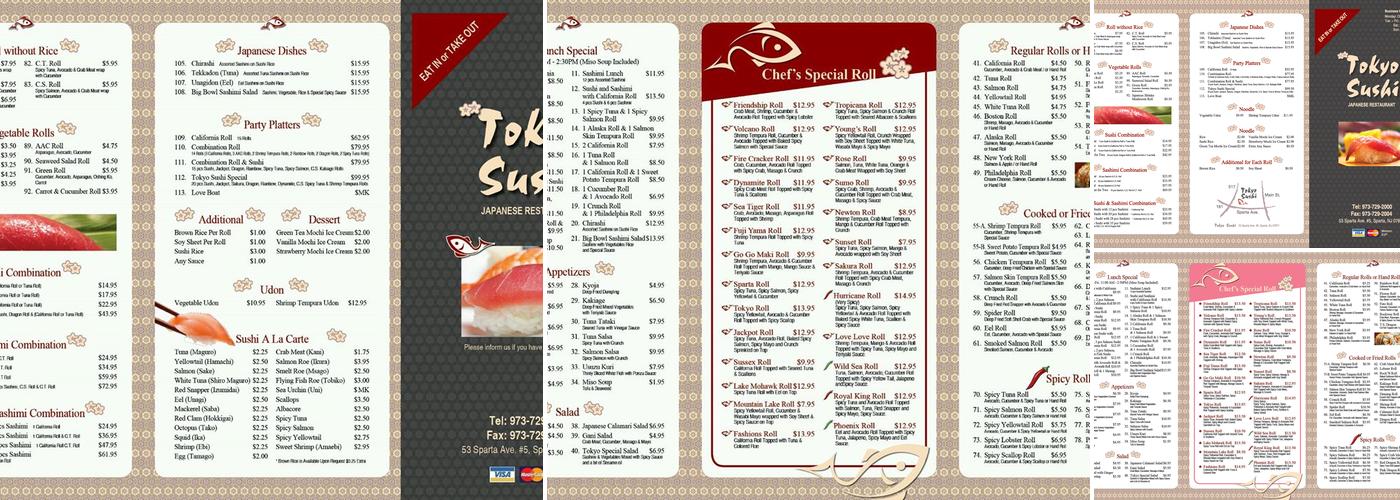 Tokyo Sushi Menu