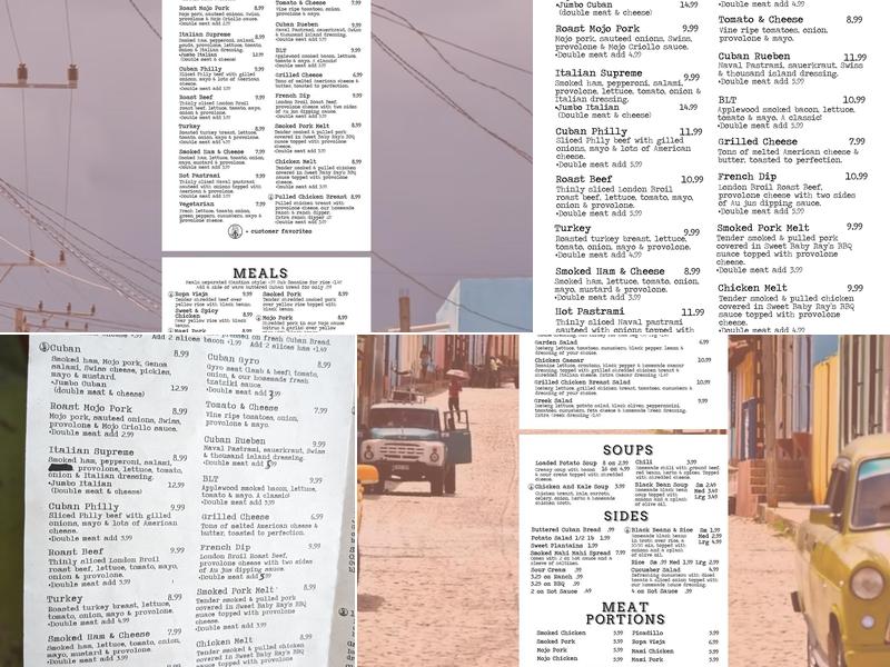 Havana Harry's Market Menu