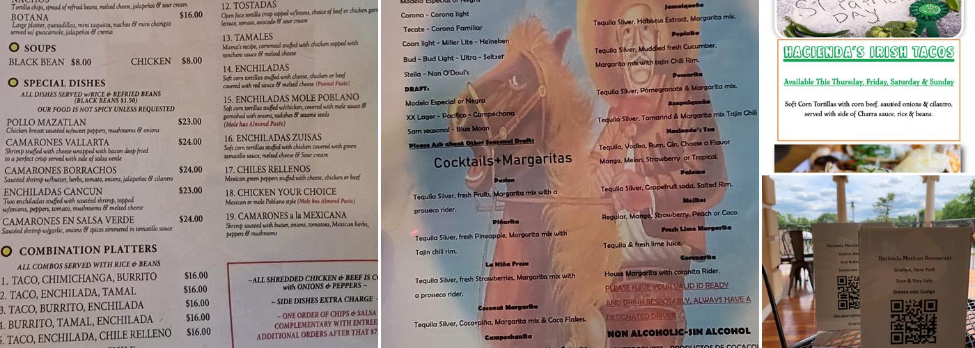 Hacienda Menu