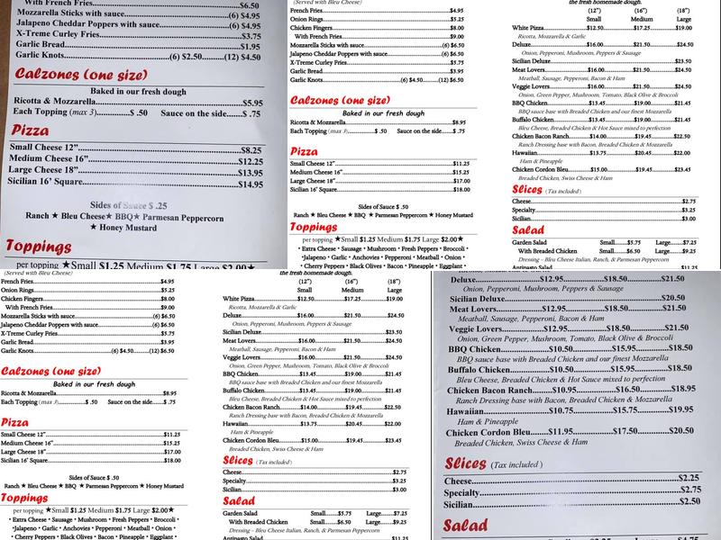 Village Pizza Menu