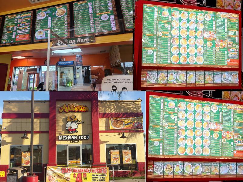 Alberto's Mexican Food Menu