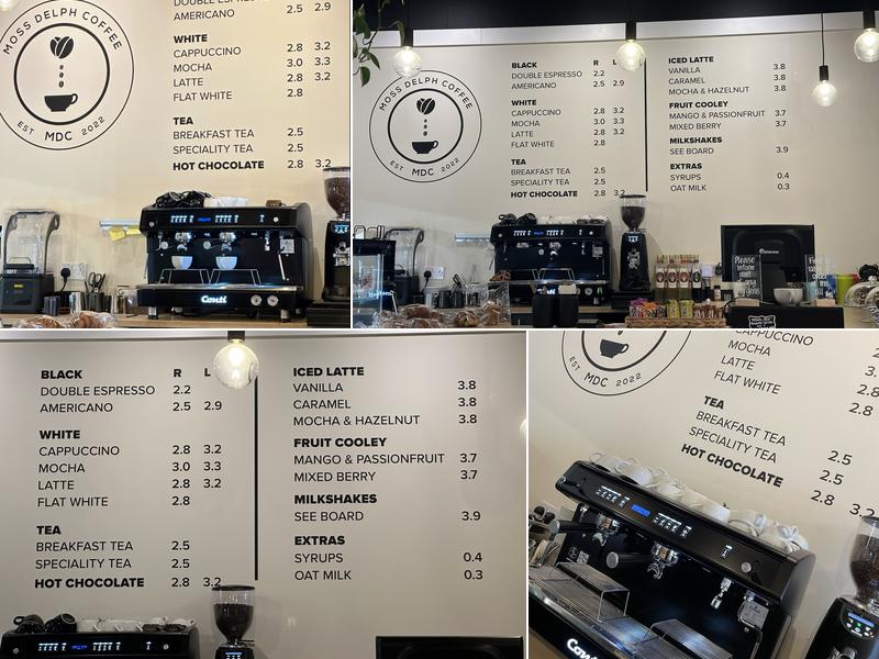 Moss Delph Coffee Menu