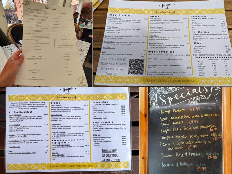 Hugo's Cafe Bar Menu