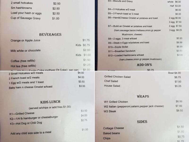 Triple J Cafe Menu