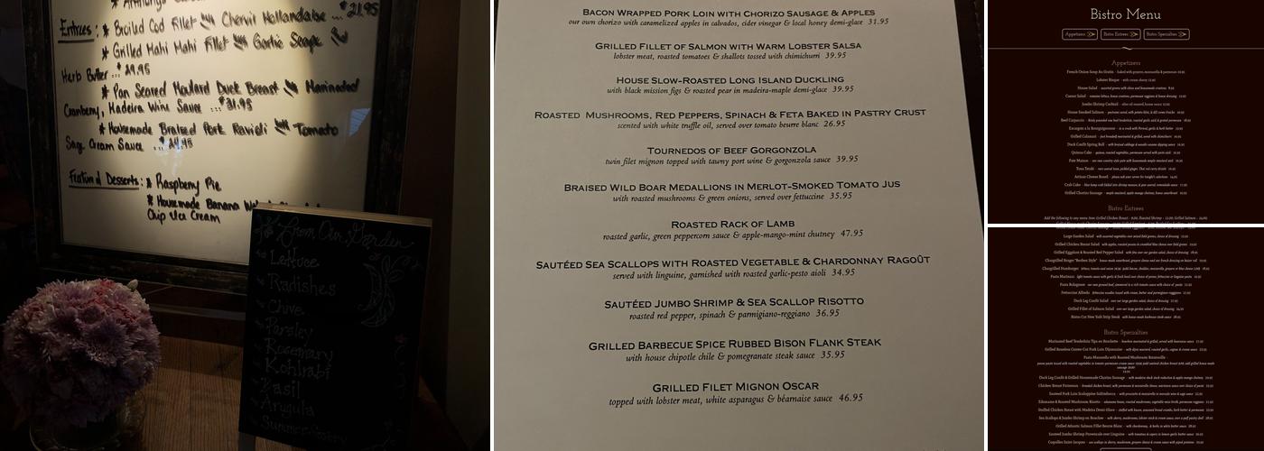 Anthony's Restaurant & Bistro Menu