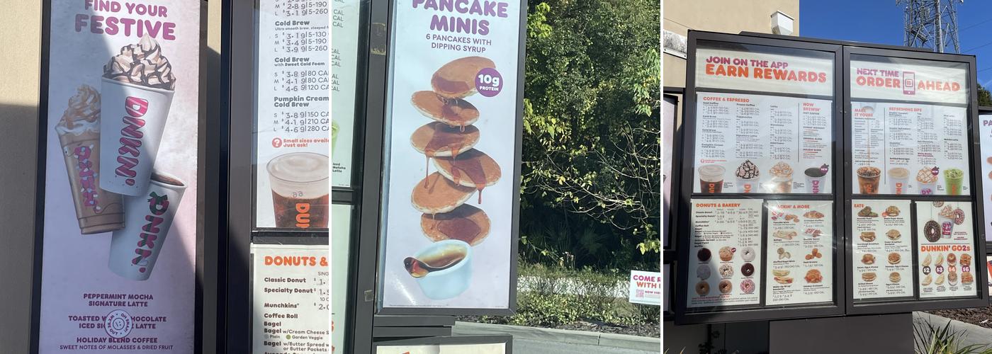 Dunkin' Menu