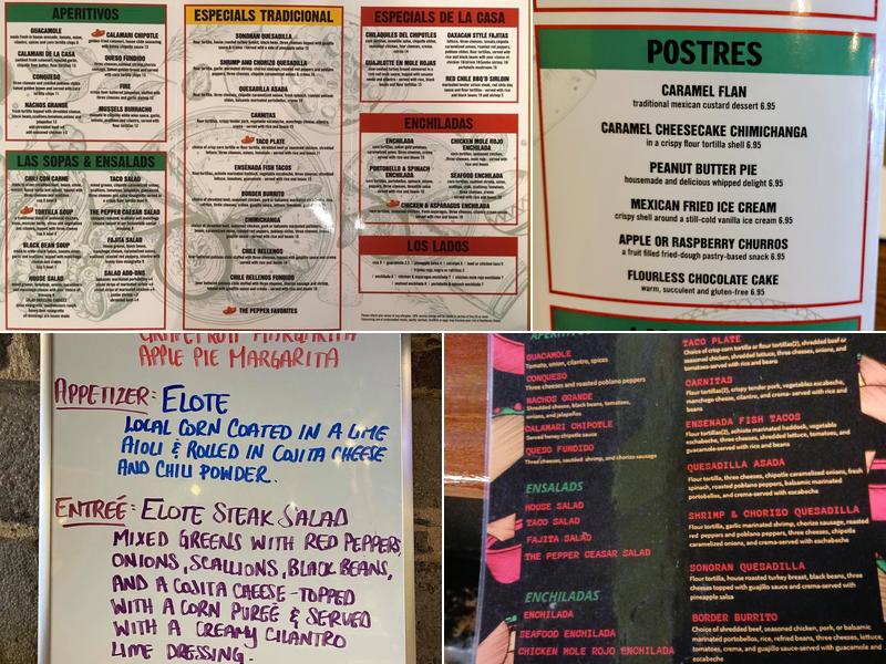 The Pepper Menu