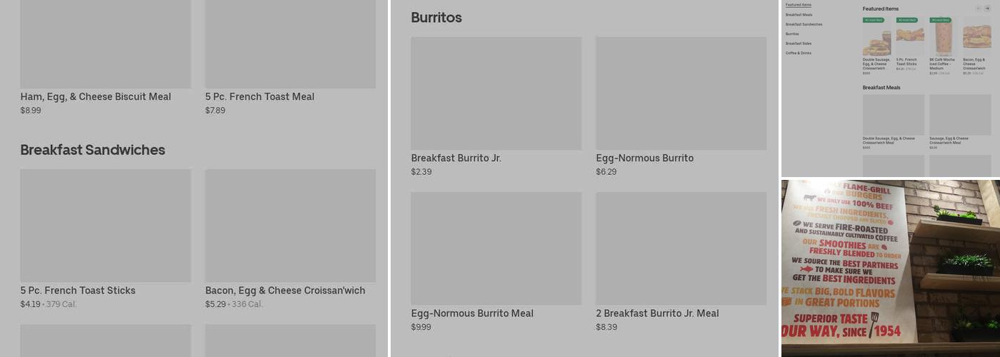 Burger King Menu
