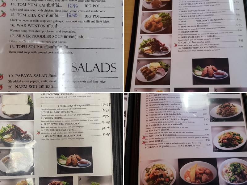 Treasure Pot Thai Restaurant Menu