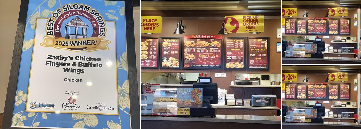 Zaxbys Chicken Fingers & Buffalo Wings Menu