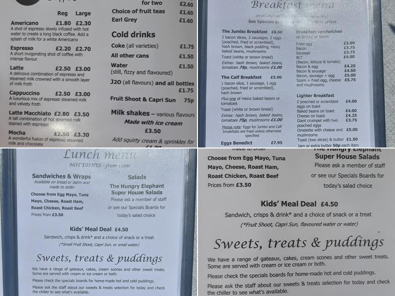 The Hungry Elephant Menu