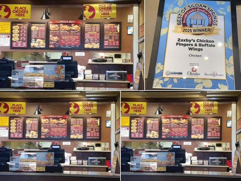 Zaxbys Chicken Fingers & Buffalo Wings Menu