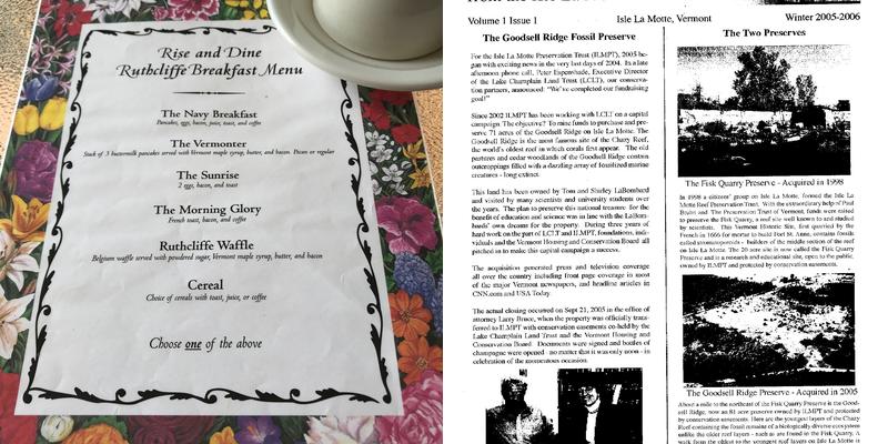 Ruthcliffe Lodge Menu