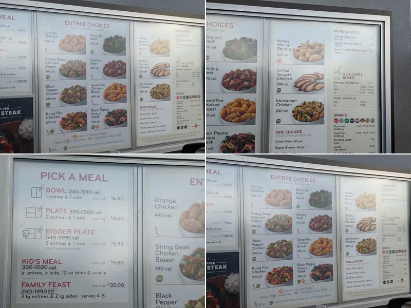 Panda Express Menu