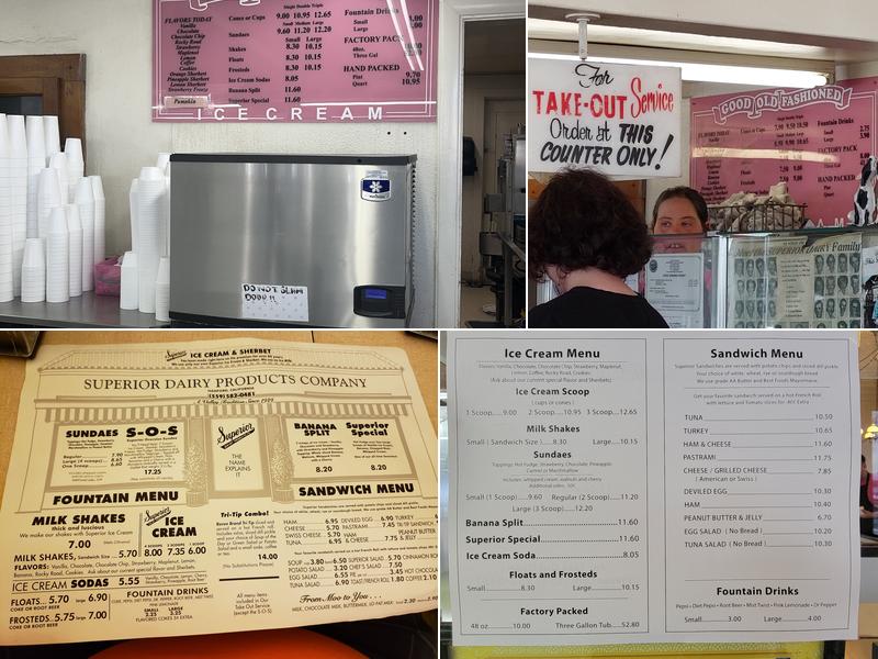 Superior Dairy Product Co Inc Menu