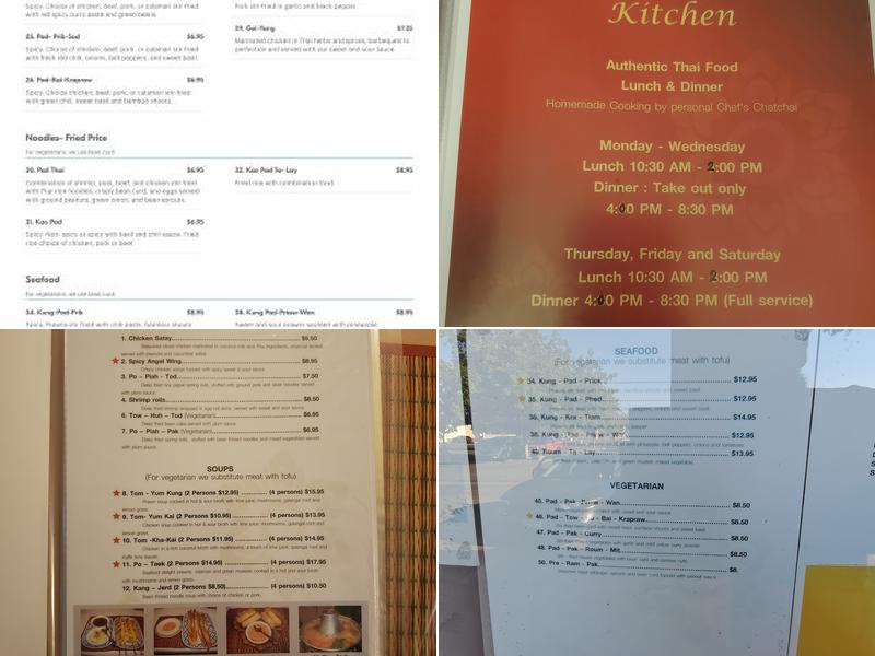 Thai Kitchen Menu