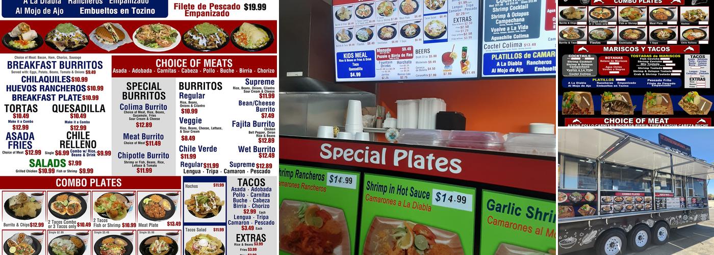 Mariscos Colima Menu