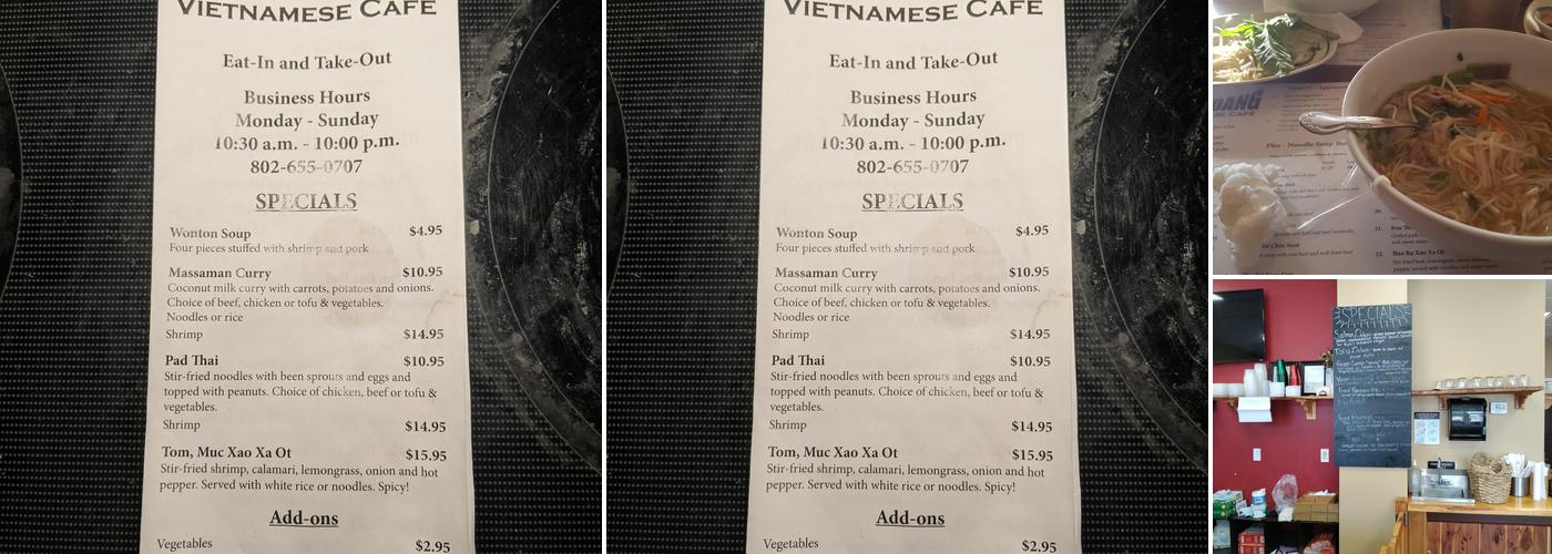 Pho Dang Vietnamese Cafe Menu