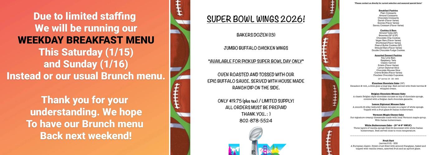 Chef's Corner Menu