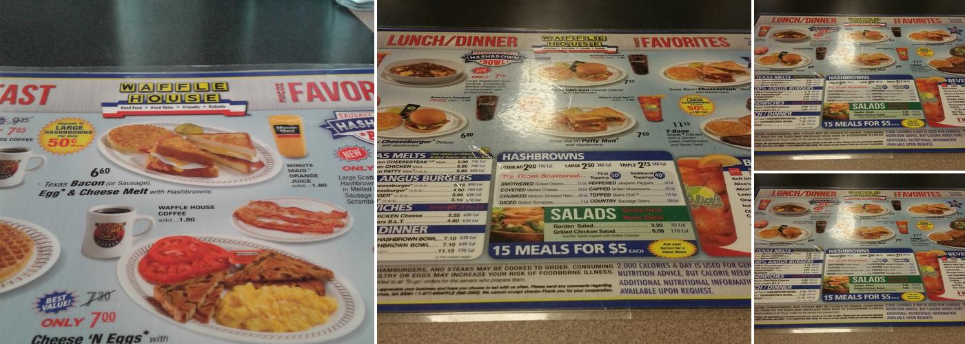 Waffle House Menu