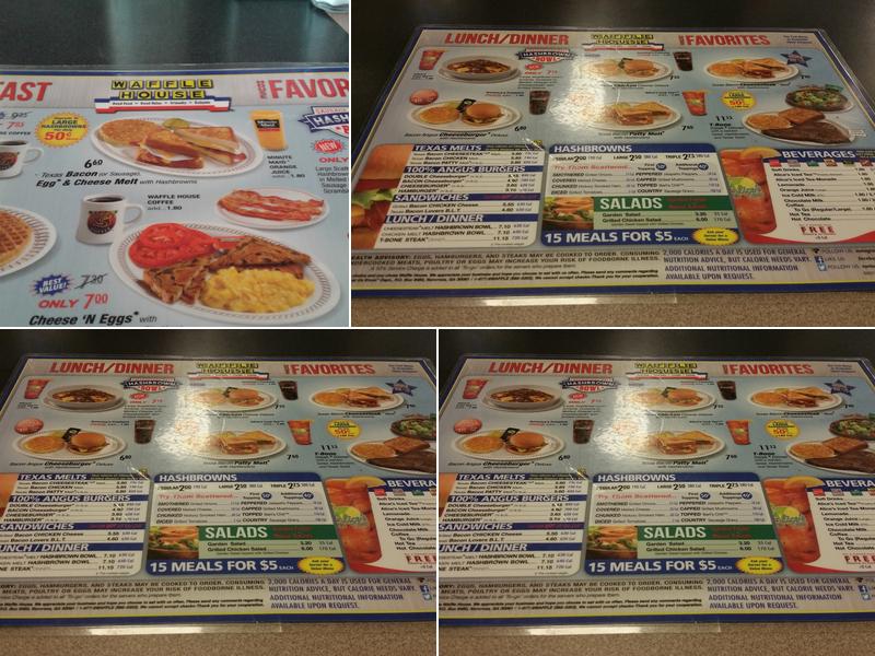 Waffle House Menu