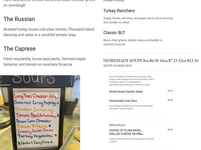 Garden of Eatin' Cafe Menu