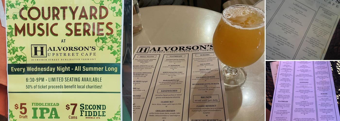 Halvorson's Menu