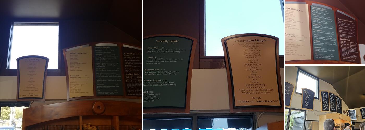 Burlington Bagel Bakery & Cafe Menu
