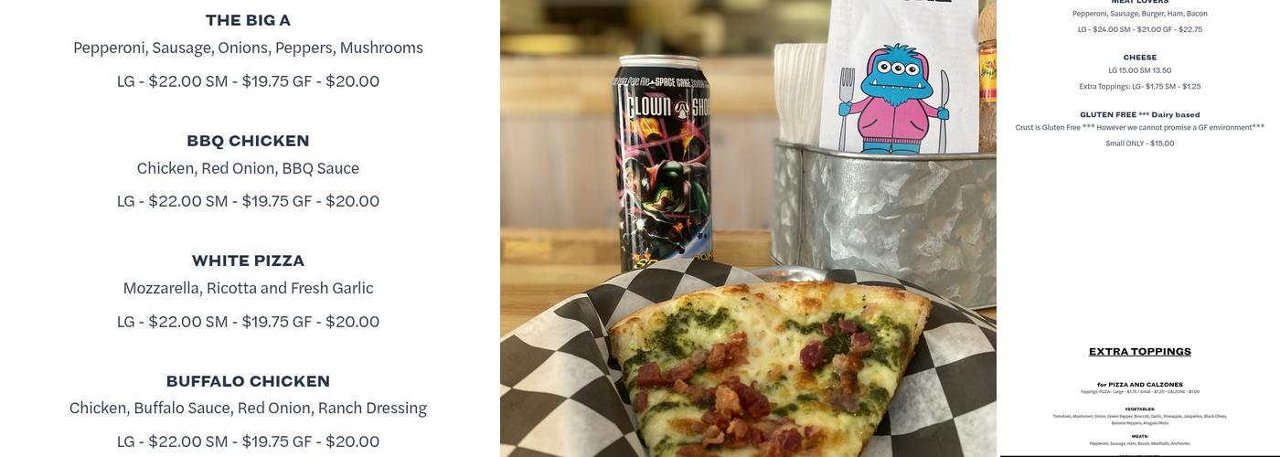 Rusty's Pizza & Pie Menu