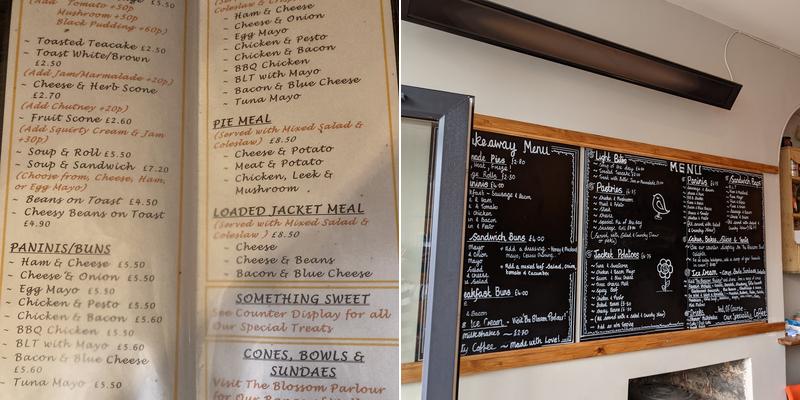 The Blossom Bird Menu