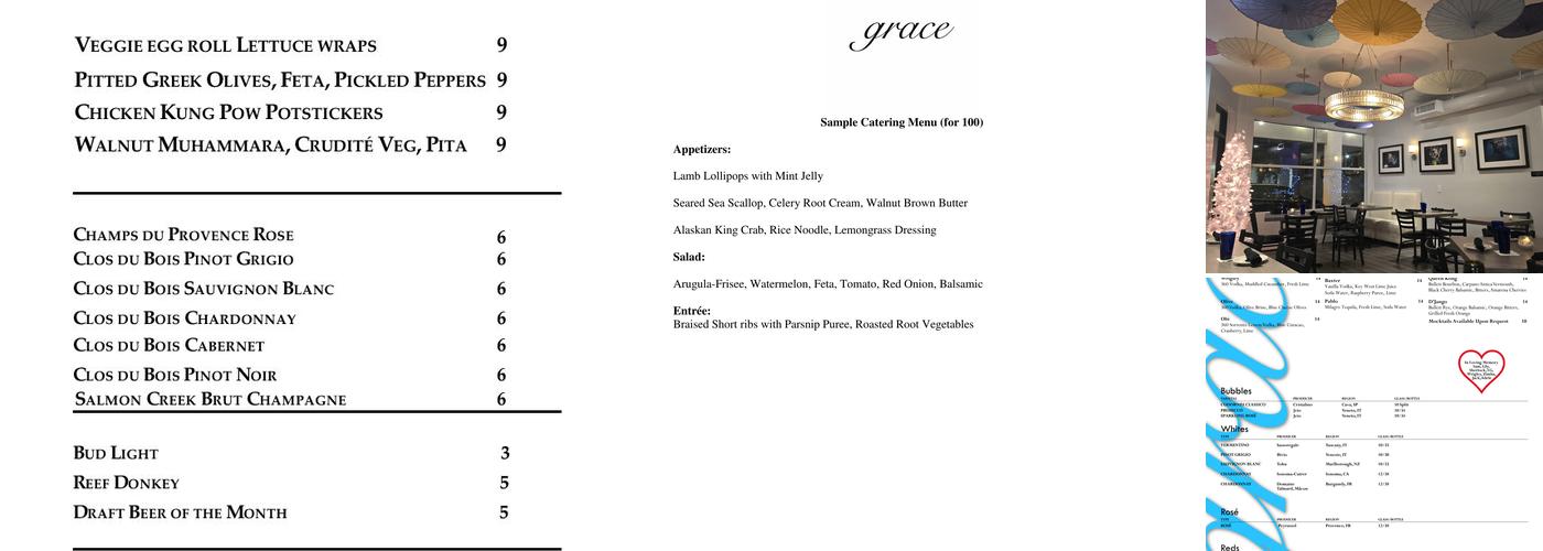 Grace Restaurant Menu