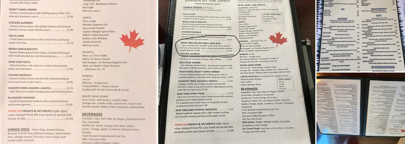 Maple City Diner Menu