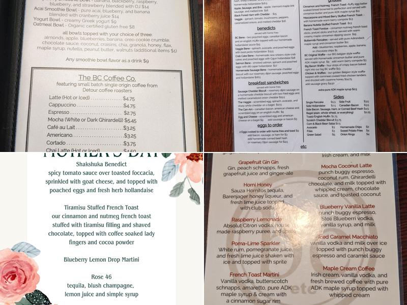 the breakfast club, etc Menu