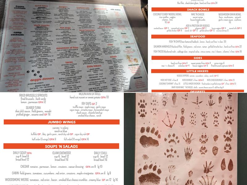 Dack Shack Menu