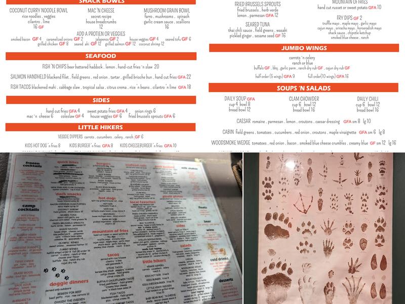 Dack Shack Menu