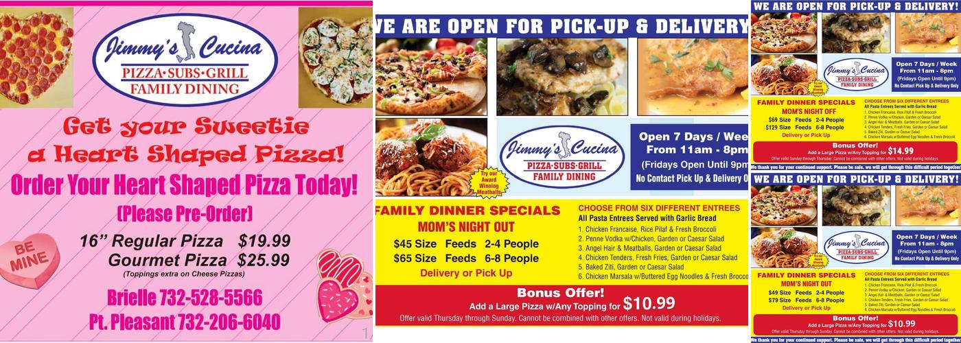 Jimmy's Cucina Menu
