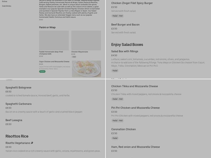 Enjoy Coffee Lounge Take Away Menu