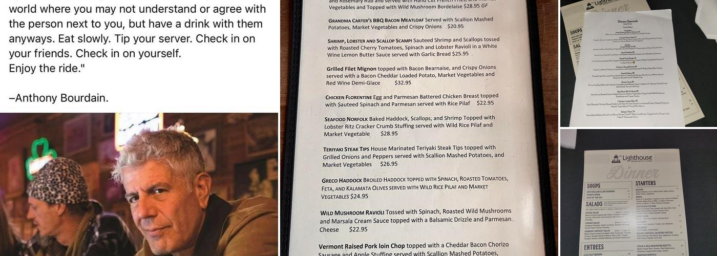 The Lighthouse Restaurant and Lounge Menu