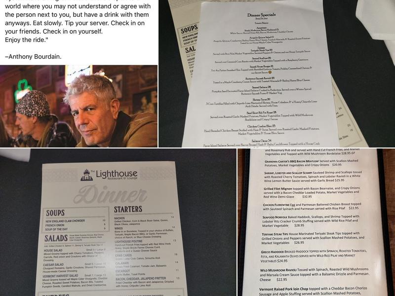 The Lighthouse Restaurant and Lounge Menu