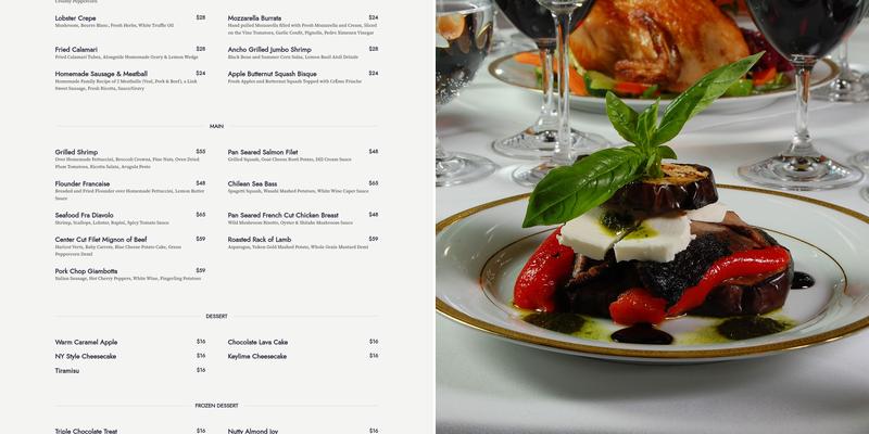Whispers Menu
