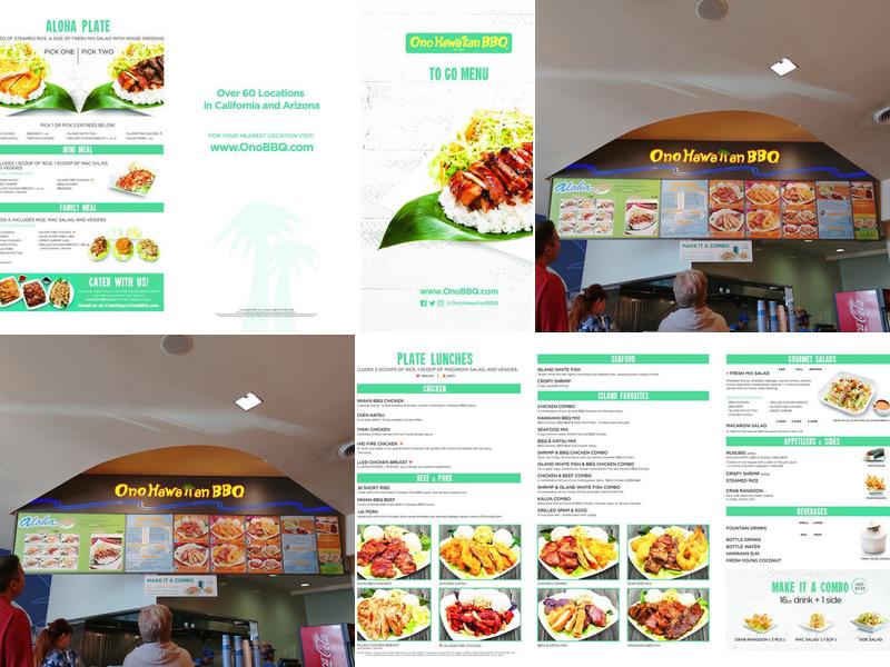 Ono Hawaiian BBQ Menu